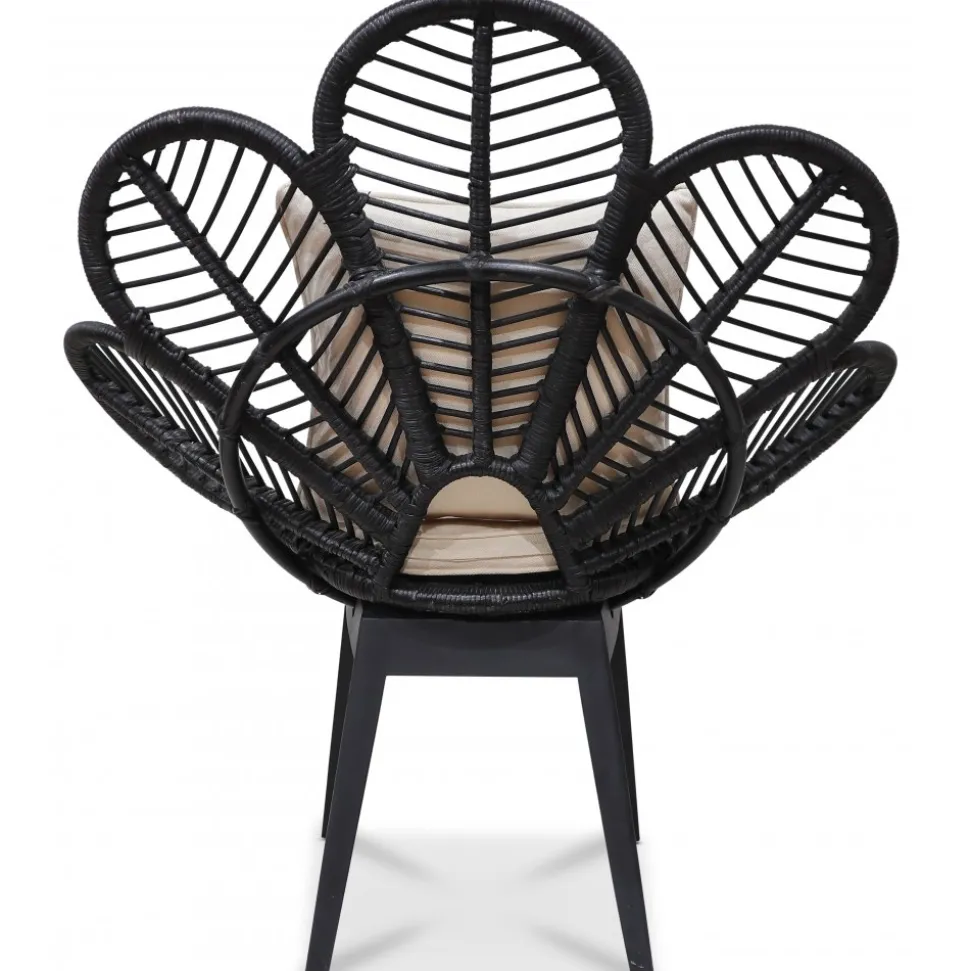 Fåtölj svart/rotting - Peacock + Textilrengöring för möbler