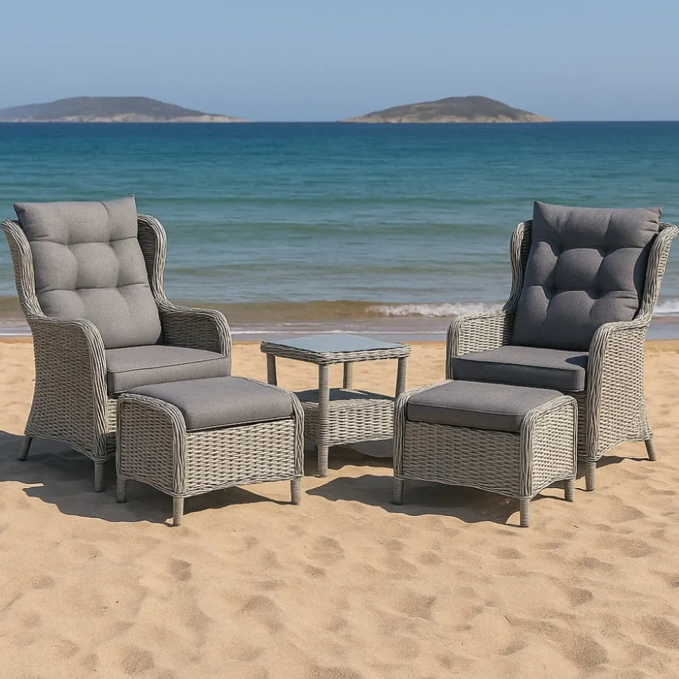 Fåtöljset med fotpallar och sidobord + Textilrengöring för möbler