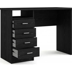 Function Plus skrivbord 110 x 48,5 x 76 cm - Svart ask