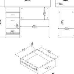 Function Plus skrivbord 110 x 48,5 x 76 cm - Svart ask + Textilrengöring för möbler