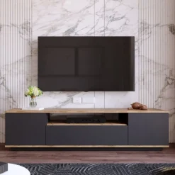 Future TV-bänk 7 - Furu/antracit