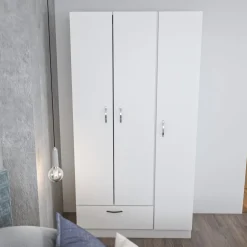 Gabbi vit garderob höjd 170 cm och bredd 90 cm