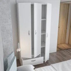 Gabbi vit garderob höjd 170 cm och bredd 90 cm