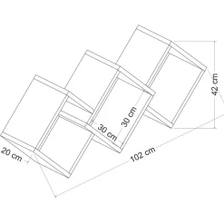 Galaxis vägghylla Vit