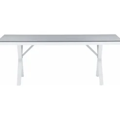 Garcia matbord 200 x 100 cm - Ljusgrå/vit