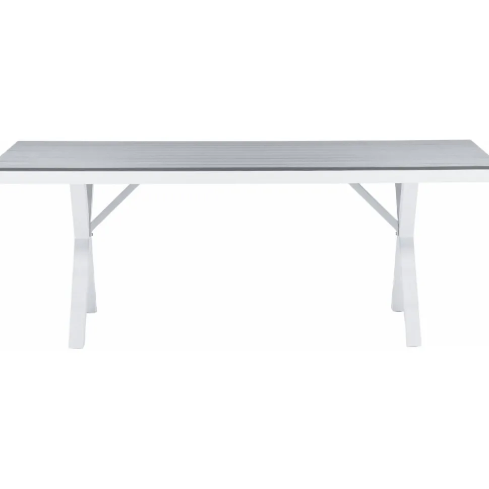 Garcia matbord 200 x 100 cm - Ljusgrå/vit