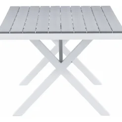 Garcia matbord 200 x 100 cm - Ljusgrå/vit