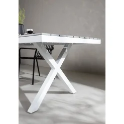 Garcia matbord 200 x 100 cm - Ljusgrå/vit