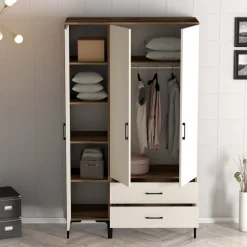 Garderob Kumsal i Valnöt/cream - 120 cm