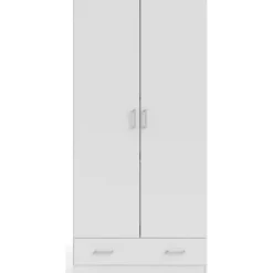 Garderob vit 80 cm bred med 170,5 cm hög