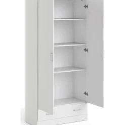 Garderob vit 80 cm bred med 170,5 cm hög