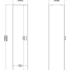 Garderob vit 40 cm bred och 175 cm hög