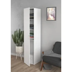 Garderob vit 40 cm bred och 175 cm hög + Fläckborttagare för möbler