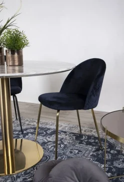 Geneve Matstol - Blå/mässing