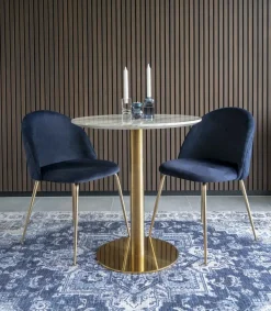 Geneve Matstol - Blå/mässing