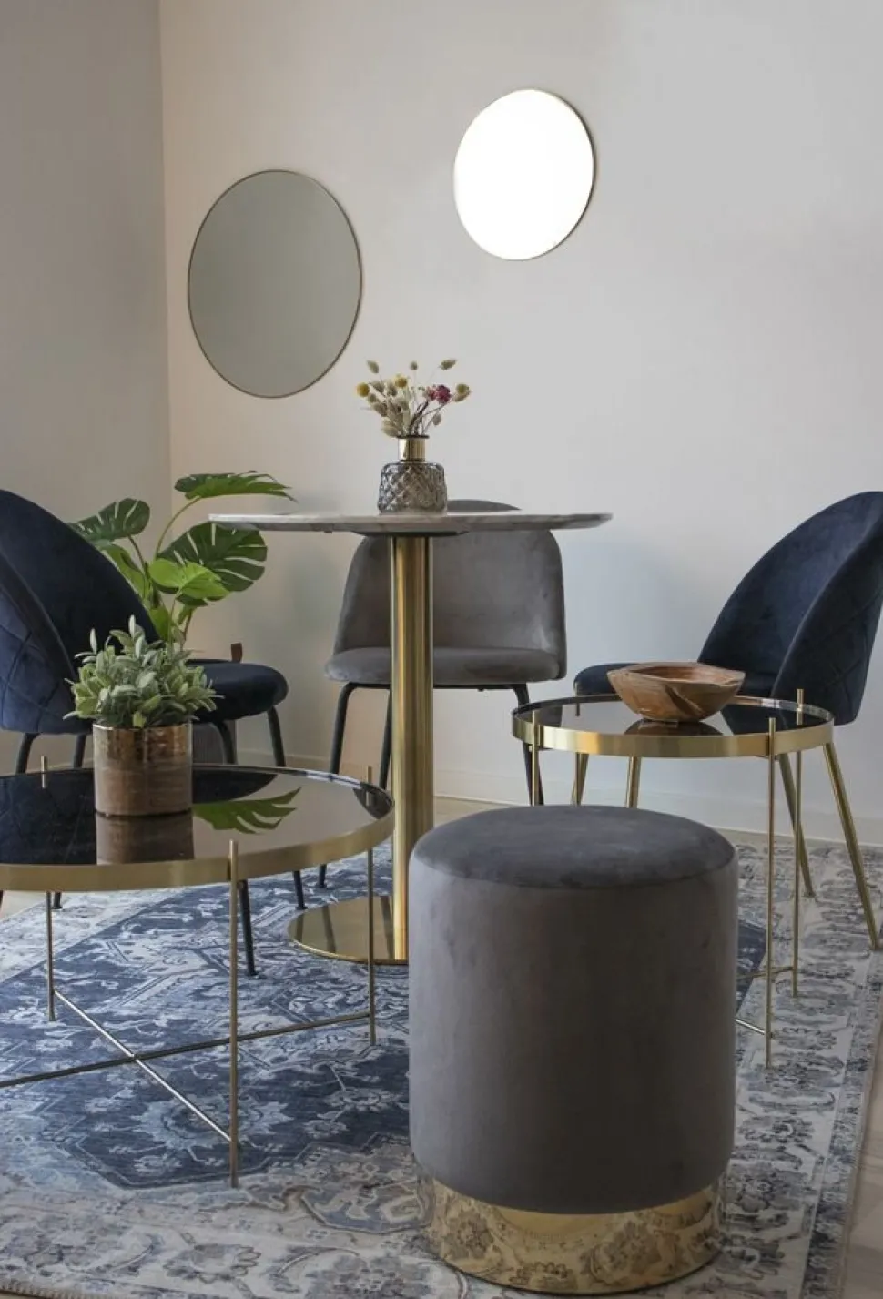 Geneve Matstol - Grå/svart