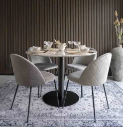 Geneve Matstol - Grå/svart