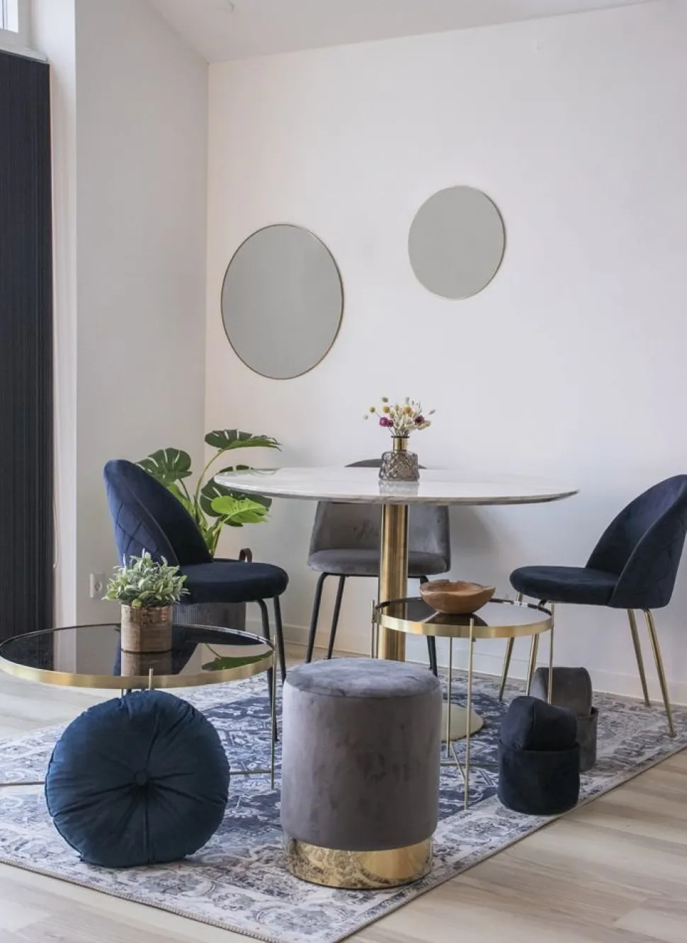 Geneve Matstol - Grå/svart