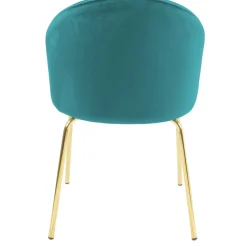 Giovani stol i grön sammet med ben i mässing + Textilrengöring för möbler