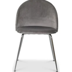 Giovani velvet stol - Ljusgrå / Krom + Textilrengöring för möbler