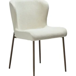 Glam matstol bouclé / antikmässing