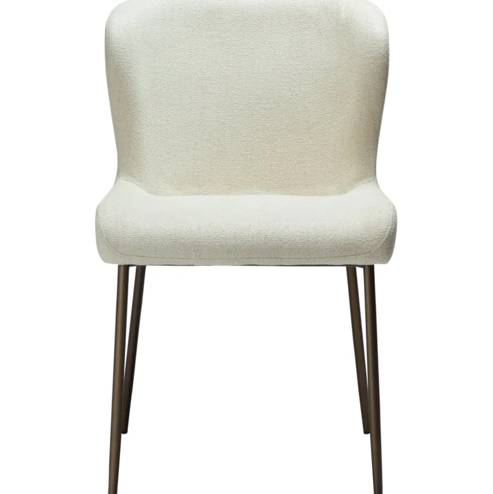 Glam matstol bouclé / antikmässing