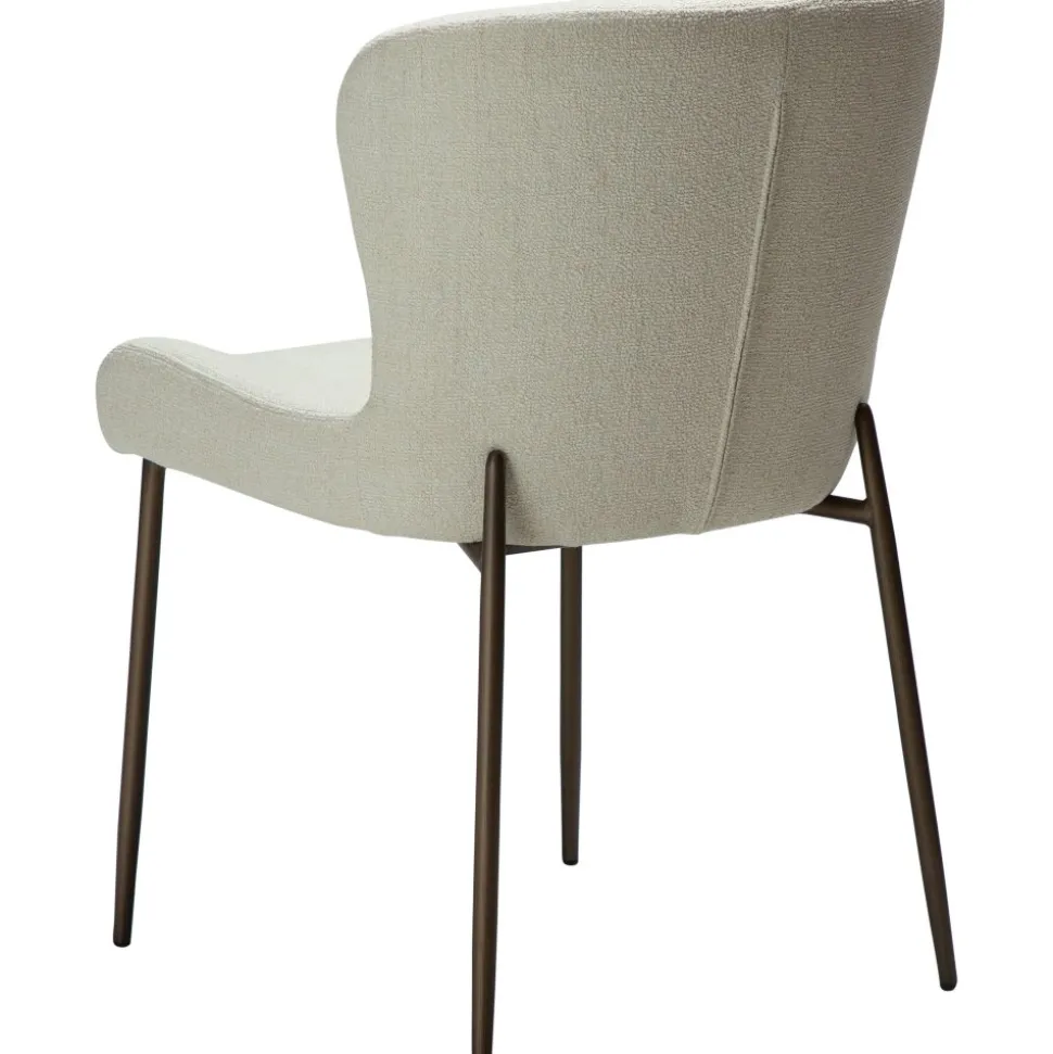 Glam matstol bouclé / antikmässing