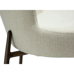 Glam matstol bouclé / antikmässing