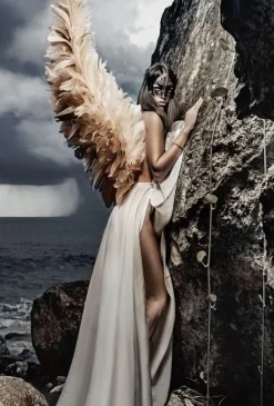 Glastavla - Angel in disguise - 80x120 cm