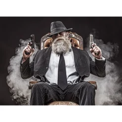 Glastavla - Barbershop - 120 x 80 cm