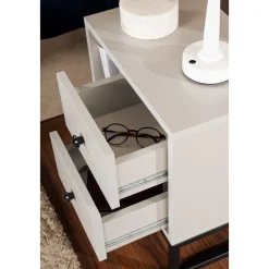 Glimmer sängbord - Grå/svart