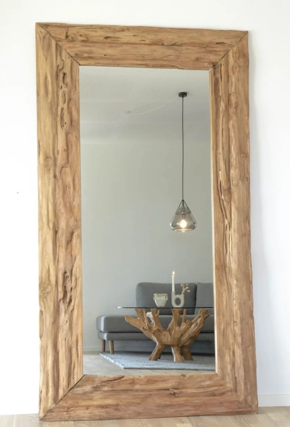 Granada Helkroppsspegel 180 cm - Teak + Karta med möbeltassar på köpet!