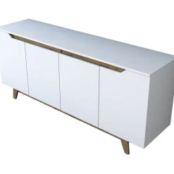 Grande skänk - Vit/valnöt