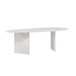 Grönvik matbord 220 x 100 cm - Vit marmor