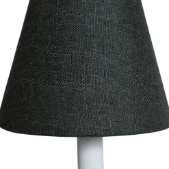 Grovlinne lampskärm rund - Mörkgrön