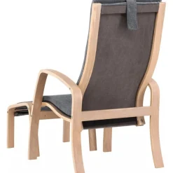 Grötö loungestol - Mörkgrå/whitewash