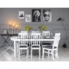 Gåsö matgrupp ovalt utdragbart inklusive 6 st Gåsö stolar - Vit + 4.00 x Möbeltassar