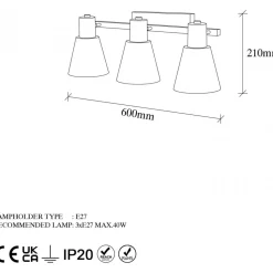 Gunnel vägglampa 13094 - Svart/antik