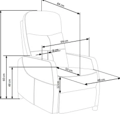 Gunvor reclinerfåtölj i beige tyg