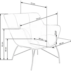 Hagman fåtölj - Grå