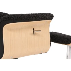 Hagön reclinerfåtölj med fotpall - Svart/oljad ek