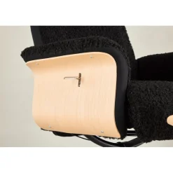 Hagön reclinerfåtölj med fotpall - Svart/oljad ek