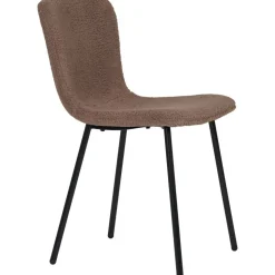 Halden matstol - Mörkbrun fuskpäls