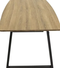 Hallsberg matbord 160-200 cm - Svart/ekimitation