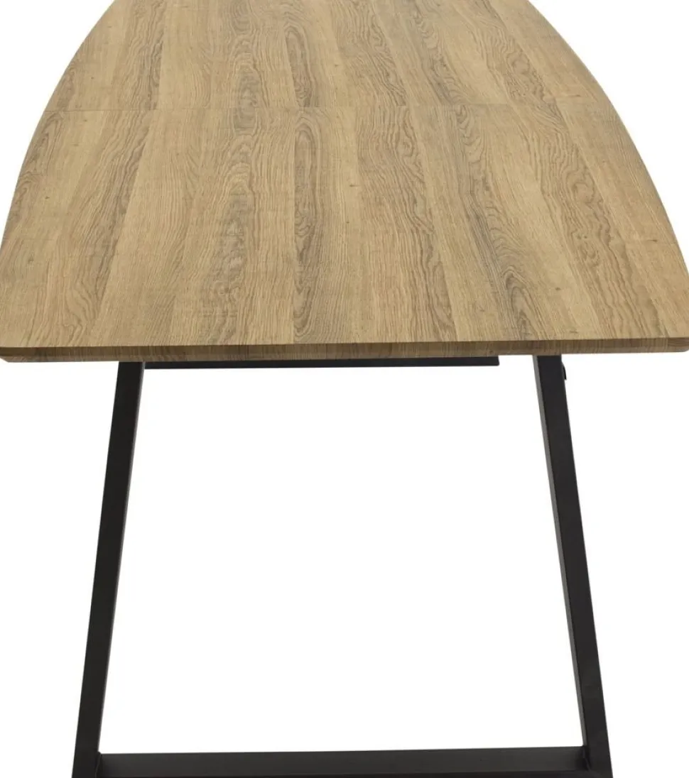 Hallsberg matbord 160-200 cm - Svart/ekimitation