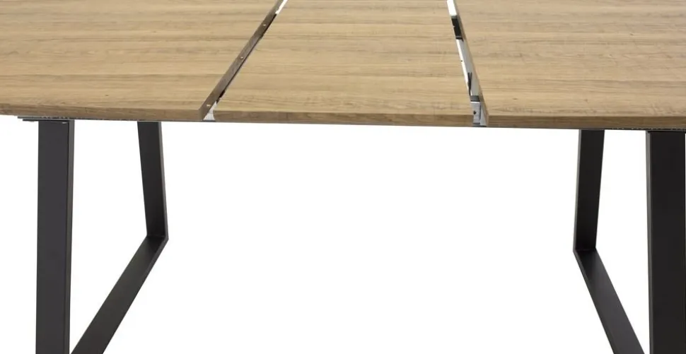 Hallsberg matbord 160-200 cm - Svart/ekimitation