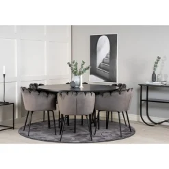 Halmstad karmstol - Grå