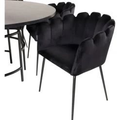 Halmstad karmstol - Svart