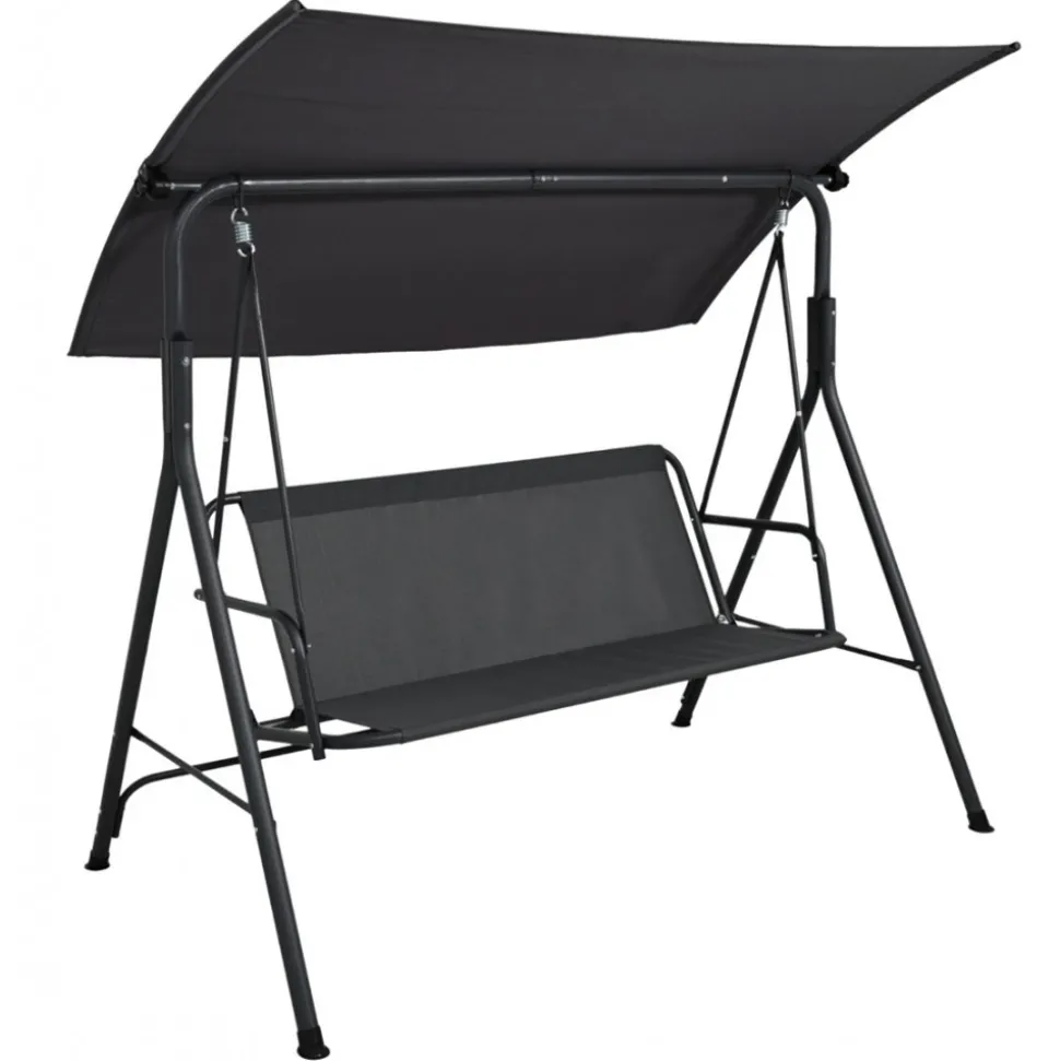 Hammock gunga svart + Rengöringsmedel för utemöbler