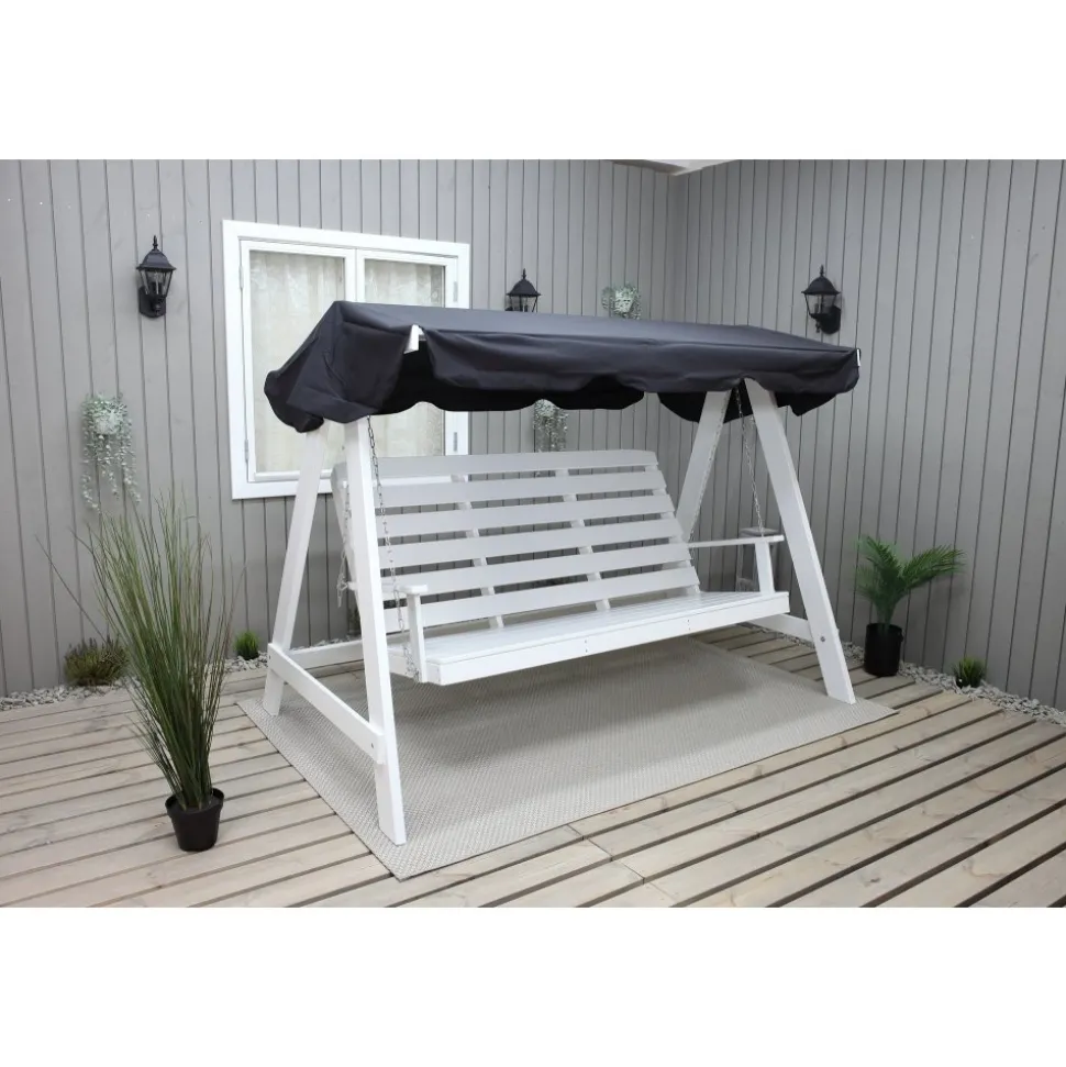 Hammock vit med svart tak + Fläckborttagare för möbler